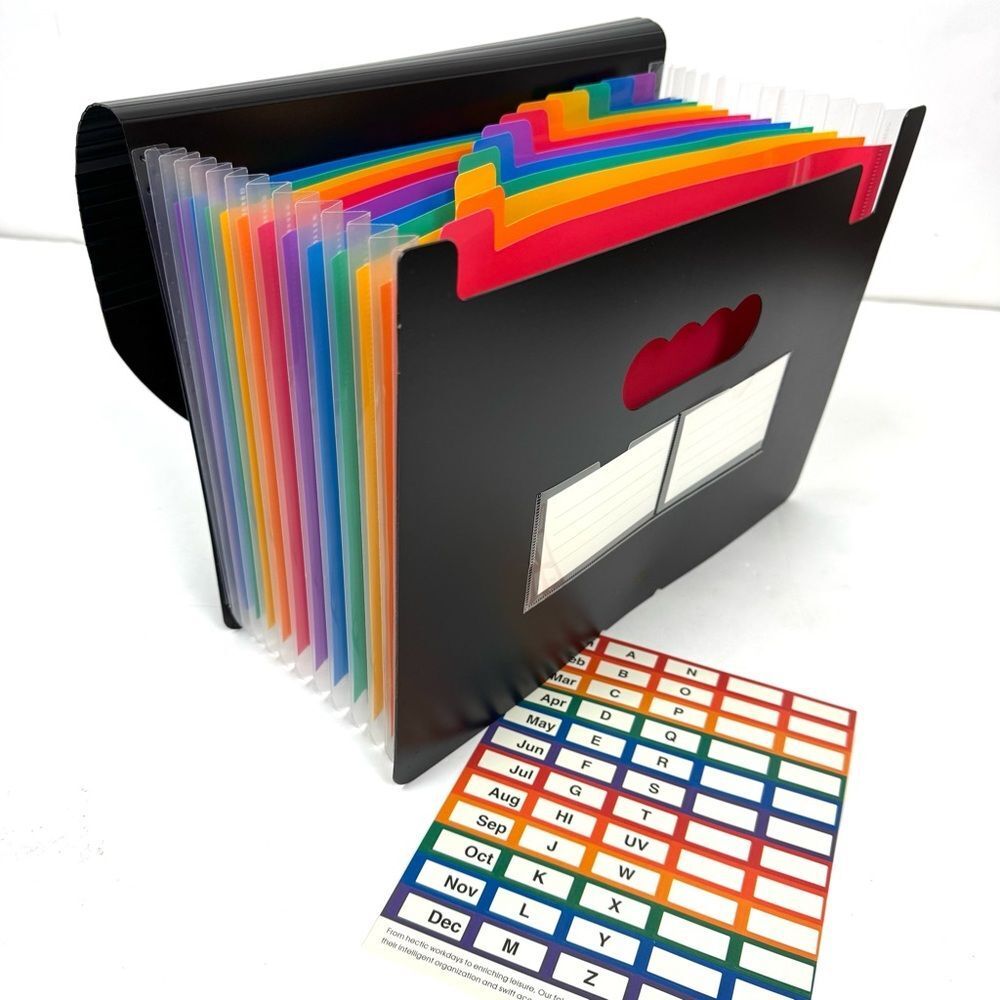 Accordion File Organizer, 12 Pockets Expanding File Folders - Picture 5 of 7
